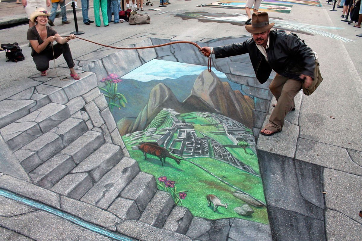 3d Streetpainting _Machu Picchu by Tracy Lee Stum