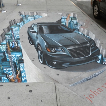 Chrysler / John Varvatos 3D Streetpainting by Tracy Lee Stum