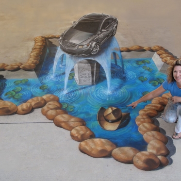 Dallas 3D Chalk Art By Tracy Lee Stum