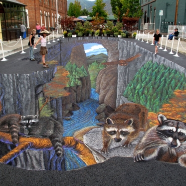 Hellgate Canyon 3D Chalk Art By Tracy Lee Stum