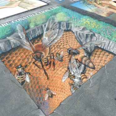 honeybeesHoney Bees 3D Chalk Art By Tracy Lee Stum