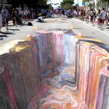 Hot Asphalt 3D Chalk Art By Tracy Lee Stum