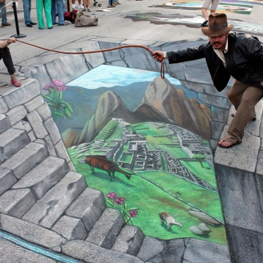 3d Streetpainting _Machu Picchu by Tracy Lee Stum