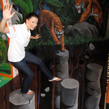 Enter At Your Own Risk 3D Chalk Art by Tracy Lee Stum