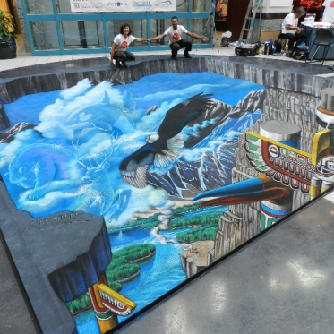 'Spirit of Victoria, B.C.' 3D Streetpainting by Tracy Lee Stum