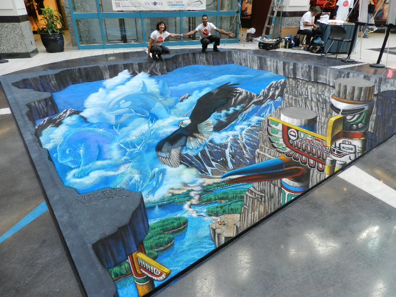 'Spirit of Victoria, B.C.' 3D Streetpainting by Tracy Lee Stum