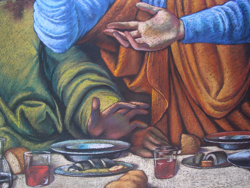 Detail of ‘The Last Supper’ by Tracy Lee Stum