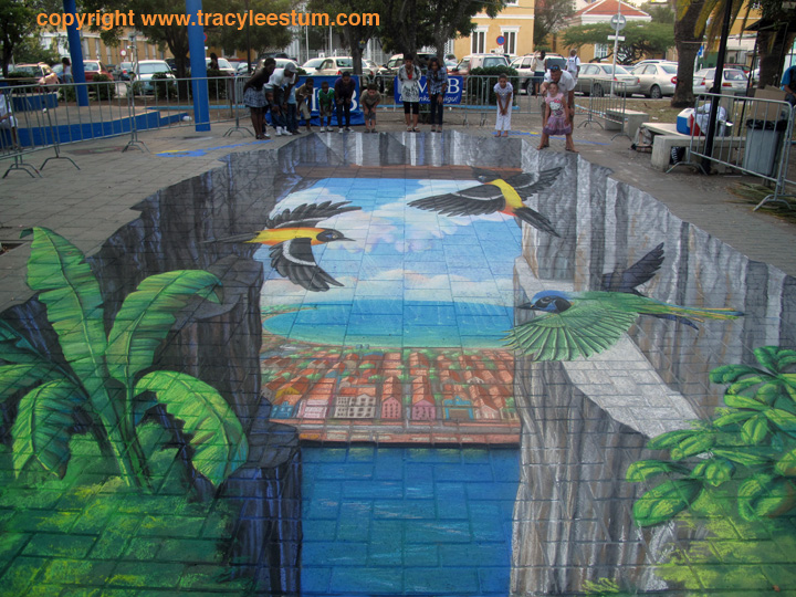 3D Street Painting Curacao - Tracy Lee Stum
