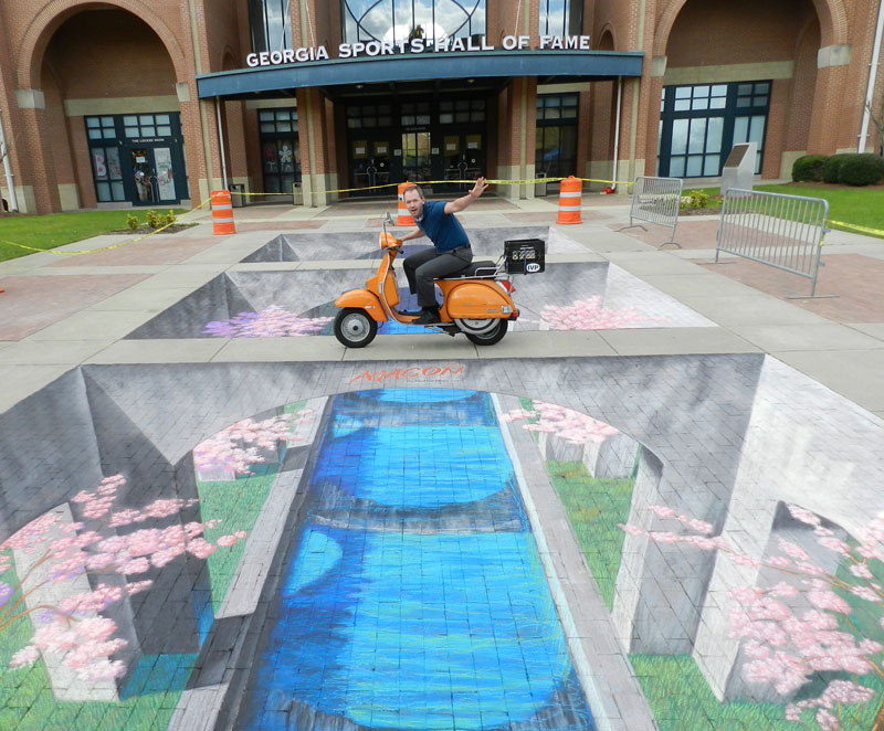 3D Street Painting at Macon Cherry Blossom Festival 