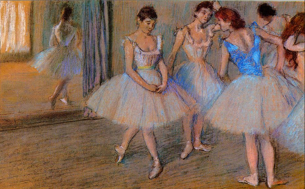 Artist Degas White Dancers 2