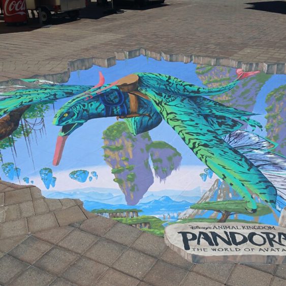 pandora_InternationalMall tracy lee stum. 3d street painting, pandora, disney, 3d art